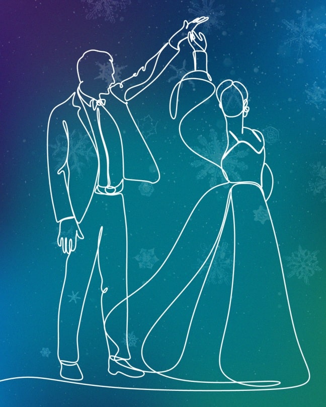 Weihnachtsball Tanzpaar